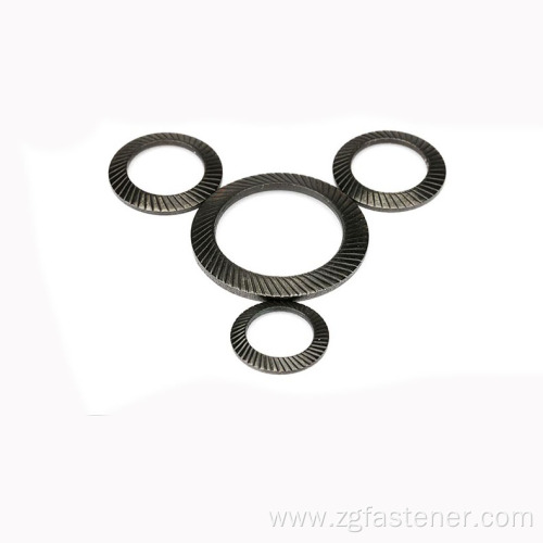 Knurling Lock Washer with black oxide